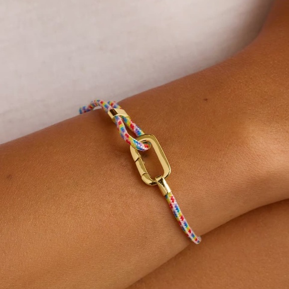 Gorjana Paracord Bracelet Rainbow NWT msrp $58 - Picture 3 of 4